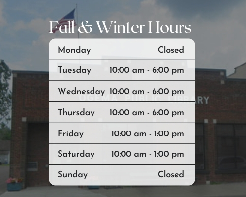 Fall & Winter Hours